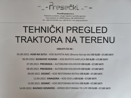 Tehnički pregled traktora